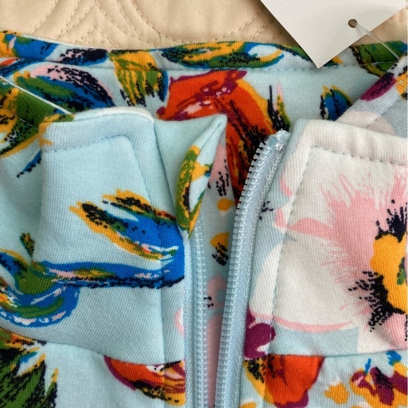 Vera Bradley French Terry Sea Air Floral Quarter Zip Pullover (Size XS) - Picture 5 of 10